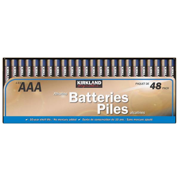 Lot # 219 Kirkland Signature AAA Alkaline Batteries, 48-count