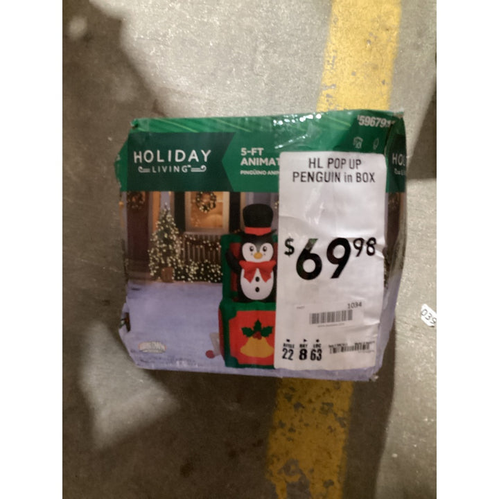 Lot # 1034 Holiday Living 5-ft Animated Penguin Inflatable $69.00