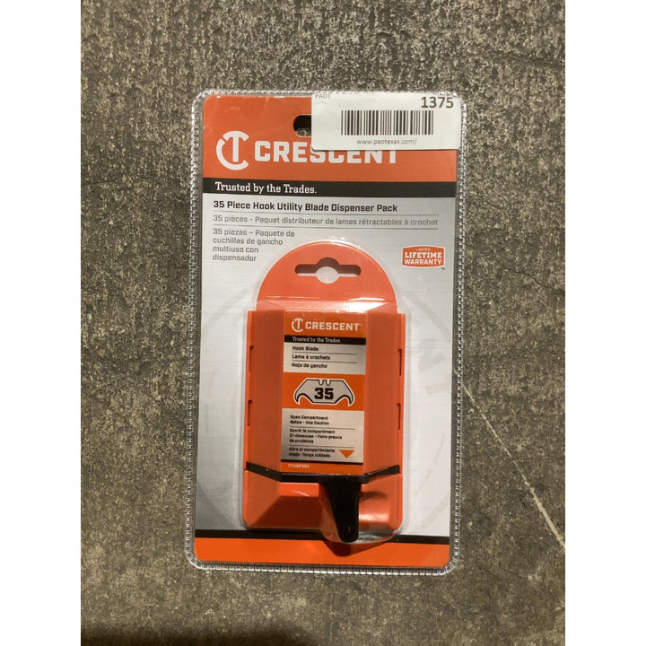 Lot # 1375 Crescent 35 Piece Hook Utility Blade Pack $7.00