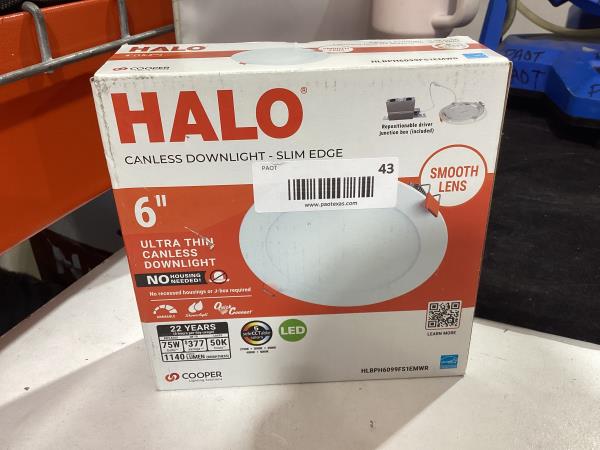 Lot # 43 Halo 6 In LED Ceiling Light Direct Mount White
