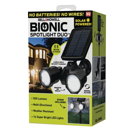 Lot # 644 Bell + Howell Solar Powered Motion LED $66