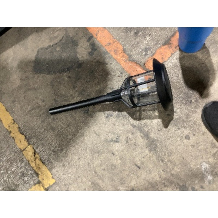 Lot # 650 Black Outdoor Solar Pathway Light $18