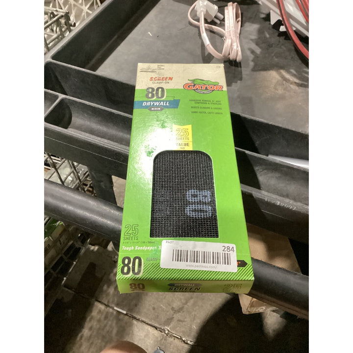 Lot # 284 Gator Black 80 Grit Drywall Screen 25-Pk $20