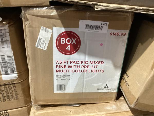 Lot # 1572 National Tree Company 7.5-ft. Pacific Mixed Pine Pre-Lit Multi-Color Lights Artificial Christmas Tree, Multi Color