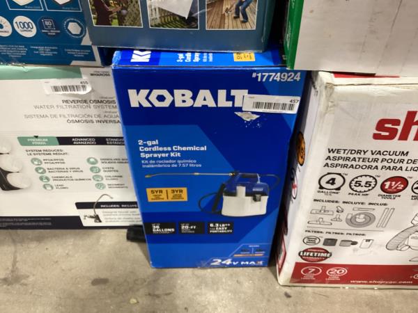 Lot # 457 Kobalt 2.11-Gallon Plastic Pump Sprayer $100
