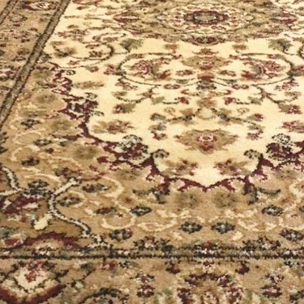 Lot # 1981 Flash Furniture Mersin Collection Persian Style Area Rug - Olefin Ivory Non-Shedding Fibers - 3' x 20' - Jute Backing - for Hallway, Entryway, Bedroom, Living Room