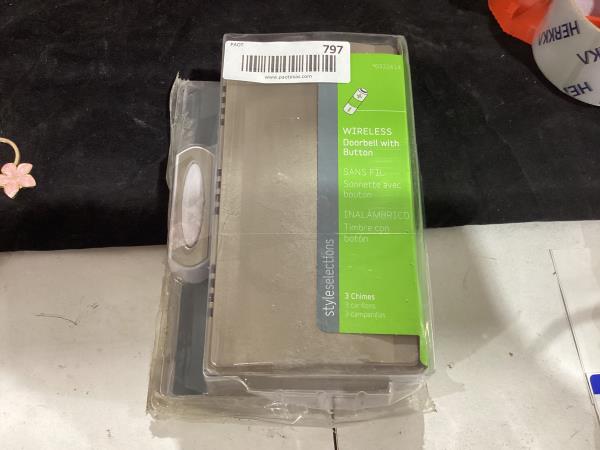 Lot # 797 Utilitech Nickel Wireless Doorbell Kit $47