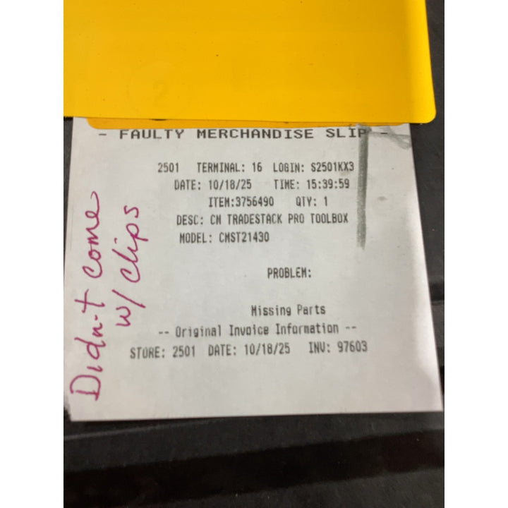 Lot # 1488 Craftsman Tool Box $79.99