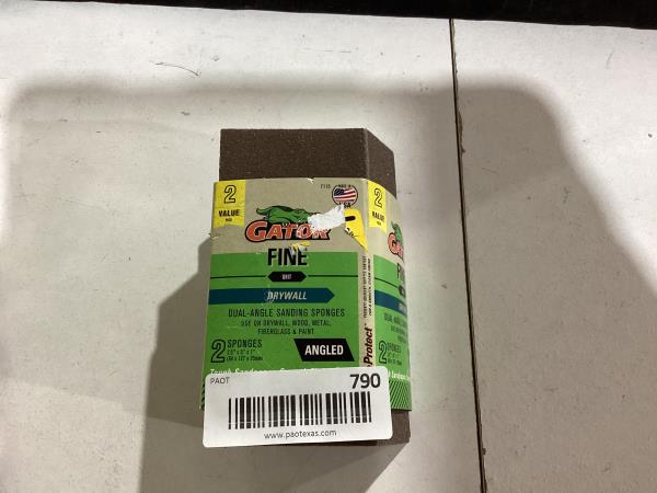 Lot # 790 Gator 7115 Medium 120-Grit Sanding Sponge, 2.5 x 5 x 1 Inch, 2 Sponges
