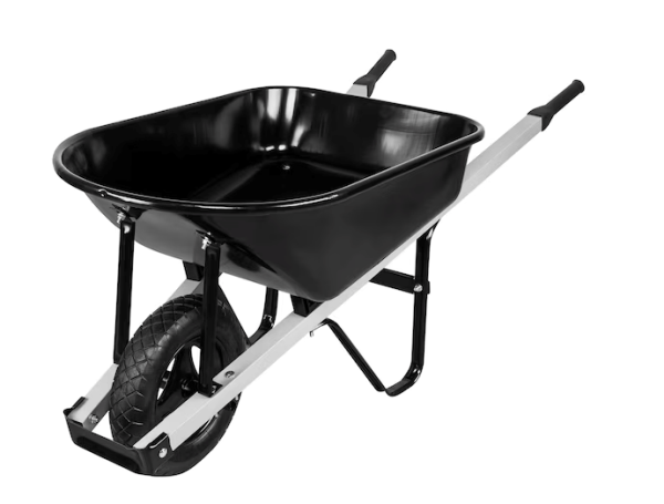 Lot # 1933 Project Source 5.5-cu ft Steel Wheelbarrow $99