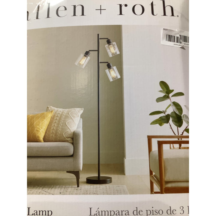 Lot # 928 Allen + Roth JF6910 3-light floor lamp $99