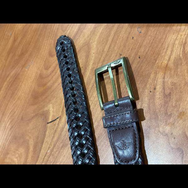 Lot # 29 Dockers Brown Mens Braided Leather Belt $20.00