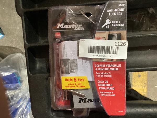 Lot # 1126 Master Lock Box Resettable Combination Dials $45