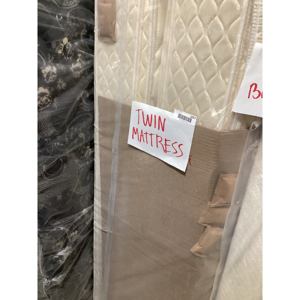 Lot # 2257 Floral Twin Mattress $30.00