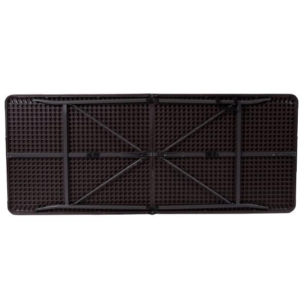 Lot # 1646  6-Foot Brown Wood Plastic Folding Table $115