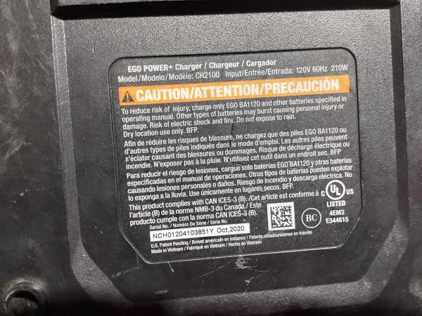 Lot # 243 EGO Power+ 56 -Volt Battery Charger $109
