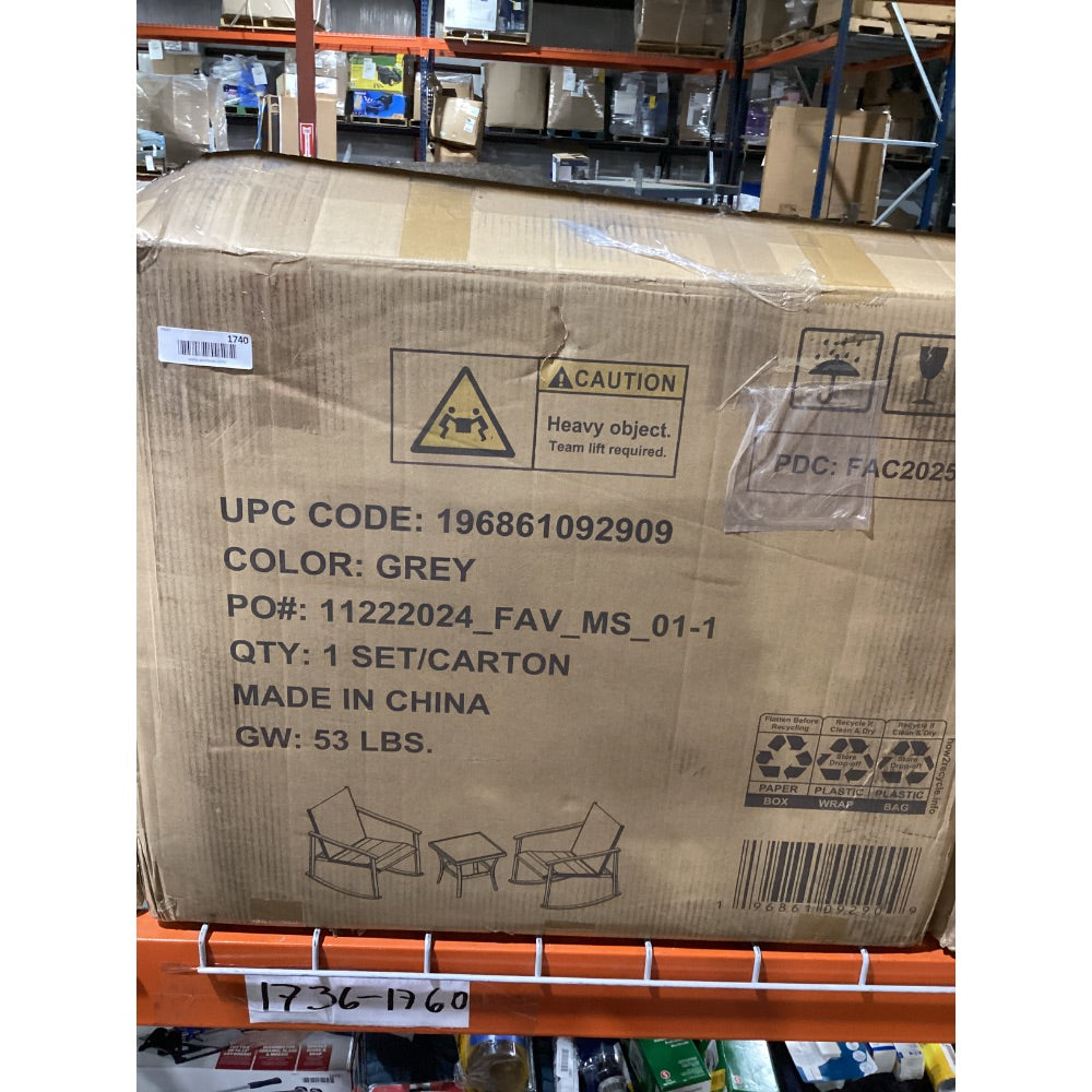 Lot # 1740 Flash Furniture Patio Set $293.94