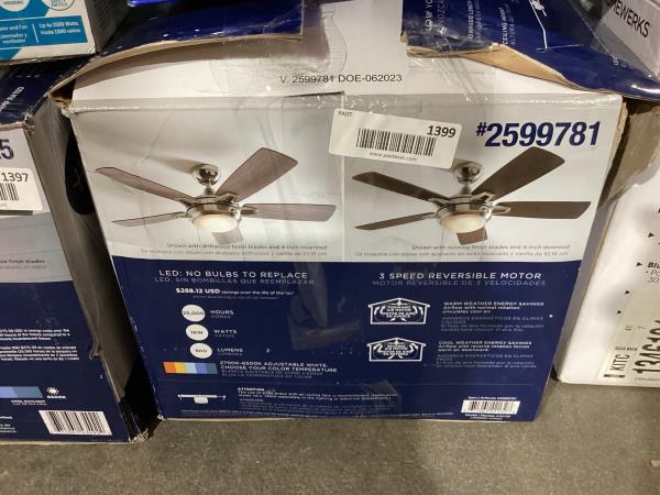 Lot # 1399 Harbor Breeze 44-in Indoor Ceiling Fan $125