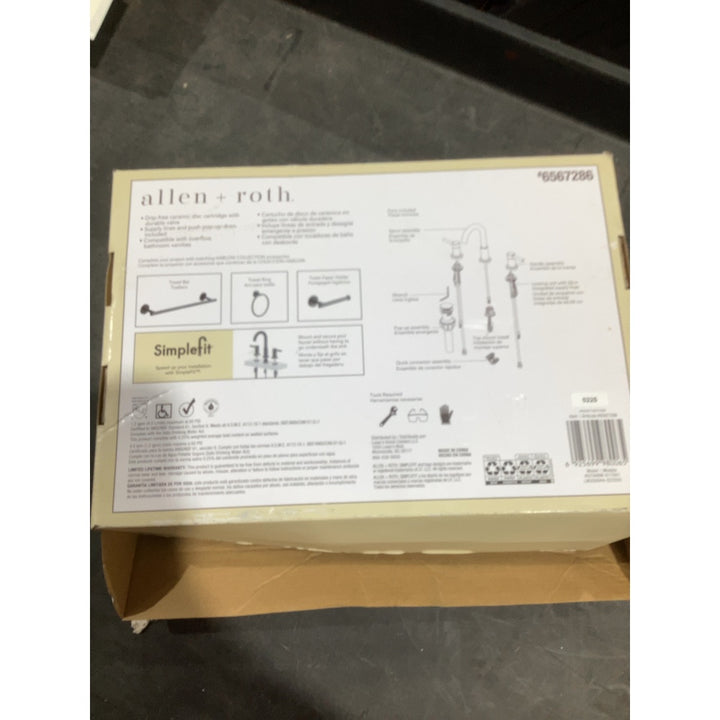 Lot # 1519 allen + roth Bathroom Sink Faucet with Drain $115