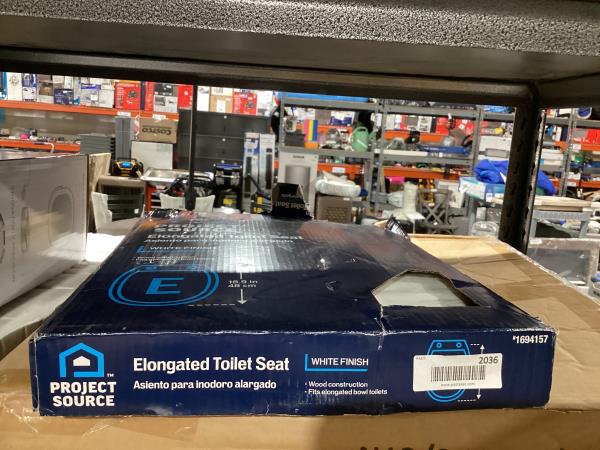 Lot # 2036 Project Source Elongated Toilet Seat $40