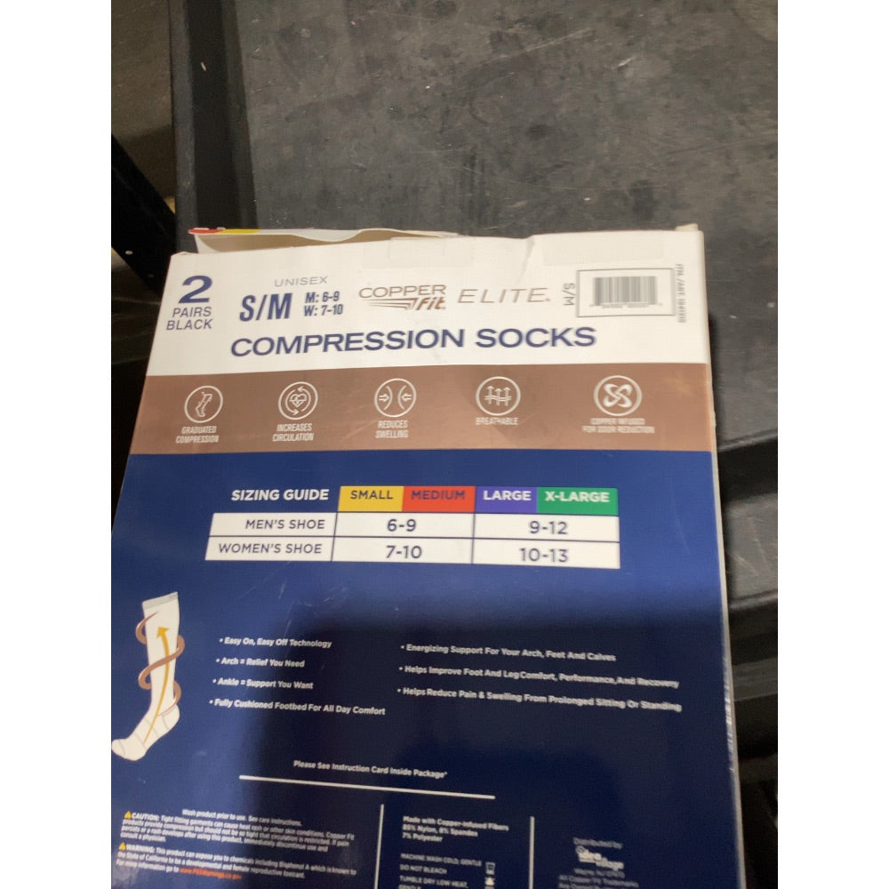 Lot # 46 Copper Fit Elite Compression Socks $20.00