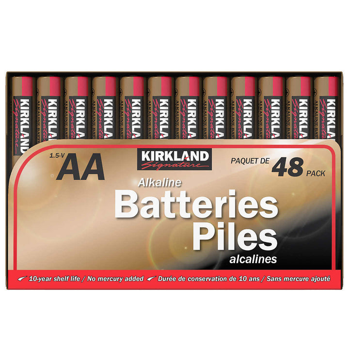 Lot # 54 Kirkland Signature AA Alkaline Batteries 48ct $35