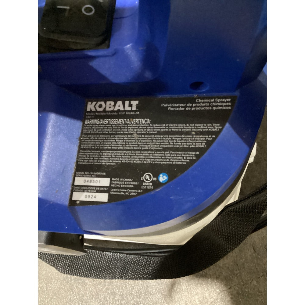 Lot # 2475 Kobalt Sprayer $60