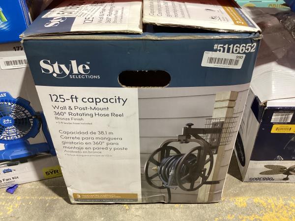Lot # 990 Style Selections Steel Wall-mount Hose Reel $114