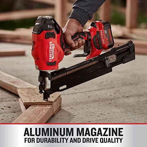 CRAFTSMAN V20 Brushless RP 3-1/4-in 21-Degree Cordless Roundhead Framing Nailer (Battery and Charger Not Included)