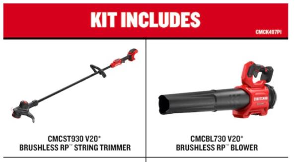 Craftsman V20 Trimmer and Leaf Blower $149