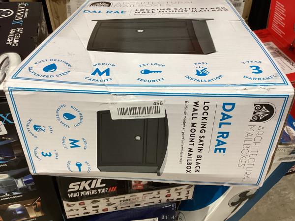 Lot # 456 Architectural Wall Mount Black Mailbox $58