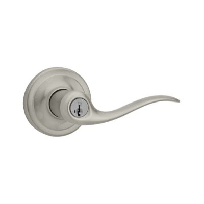 Lot # 963 Kwikset Satin Nickel Entry Door Handle $50