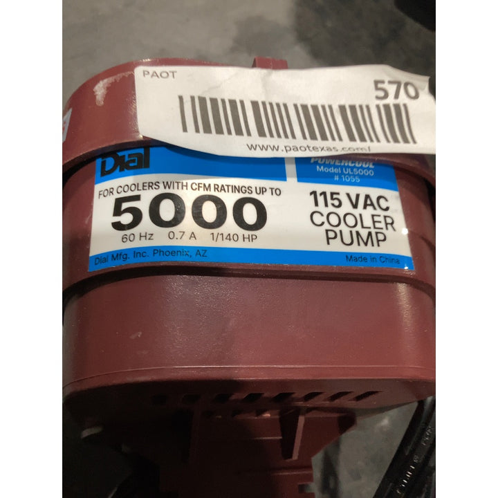 Lot # 570 Dial Cooler Pump 5000 $20.00