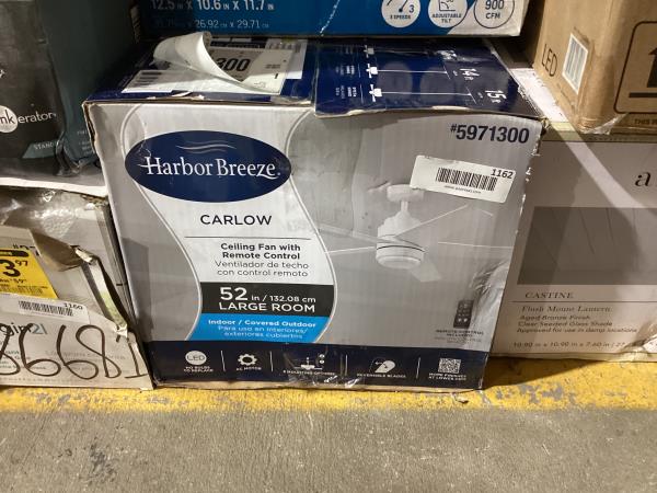 Lot # 1162 Harbor Breeze Ceiling Fan $200