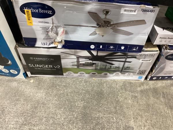 Lot # 626 Fanimation Ceiling Fan Studio Slinger V2 72” $320