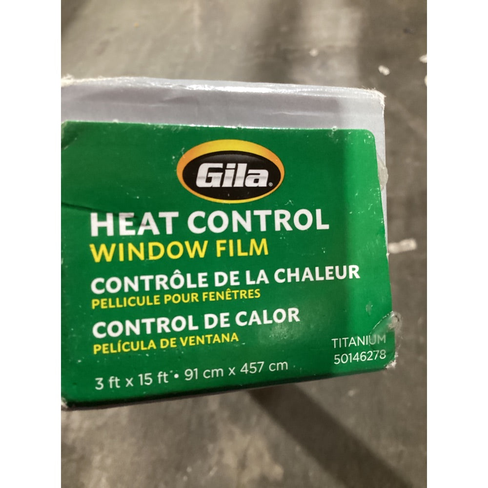 Lot # 1053 Gila Heat Control Window Film - Titanium, Reduces Heat & Glare, Blocks UV, 3 ft x 15 ft