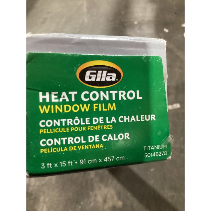Lot # 1053 Gila Heat Control Window Film - Titanium, Reduces Heat & Glare, Blocks UV, 3 ft x 15 ft