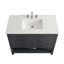 Lot # 2132 Moen Darcy Bathroom Wood Vanity in Shale Grey$1350