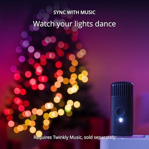 Twinkly Strings 750 LED RGB, Including White, Mappable LED Lights Outdoor and Indoor, Christmas Lights, Smart LED Lights, Mappable LEDs, Compatible with Alexa,Google Home, IP44, Green Wire, 197FT (OPEN BOX)