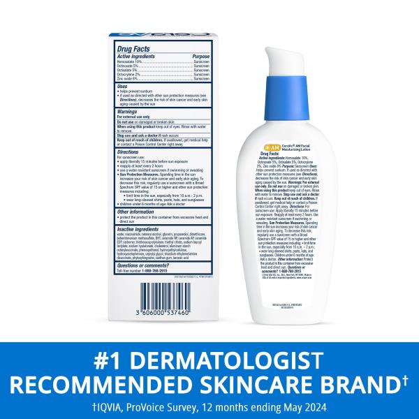 Lot # 953 CeraVe AM Facial Moisturizing Lotion with SPF 30