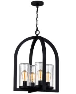 Lot # 1842 QQuoizel Ayden Geometric Outdoor Pendant Light$220