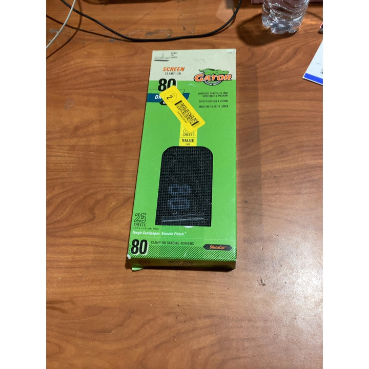 Lot # 1325 Gator 80-Grit Clamp-On Screens 25pk $15.00