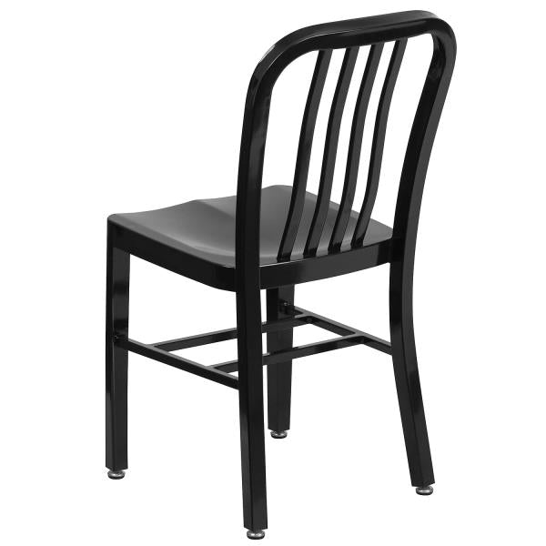 Lot # 1658 Commercial Grade Black Metal Chair $75