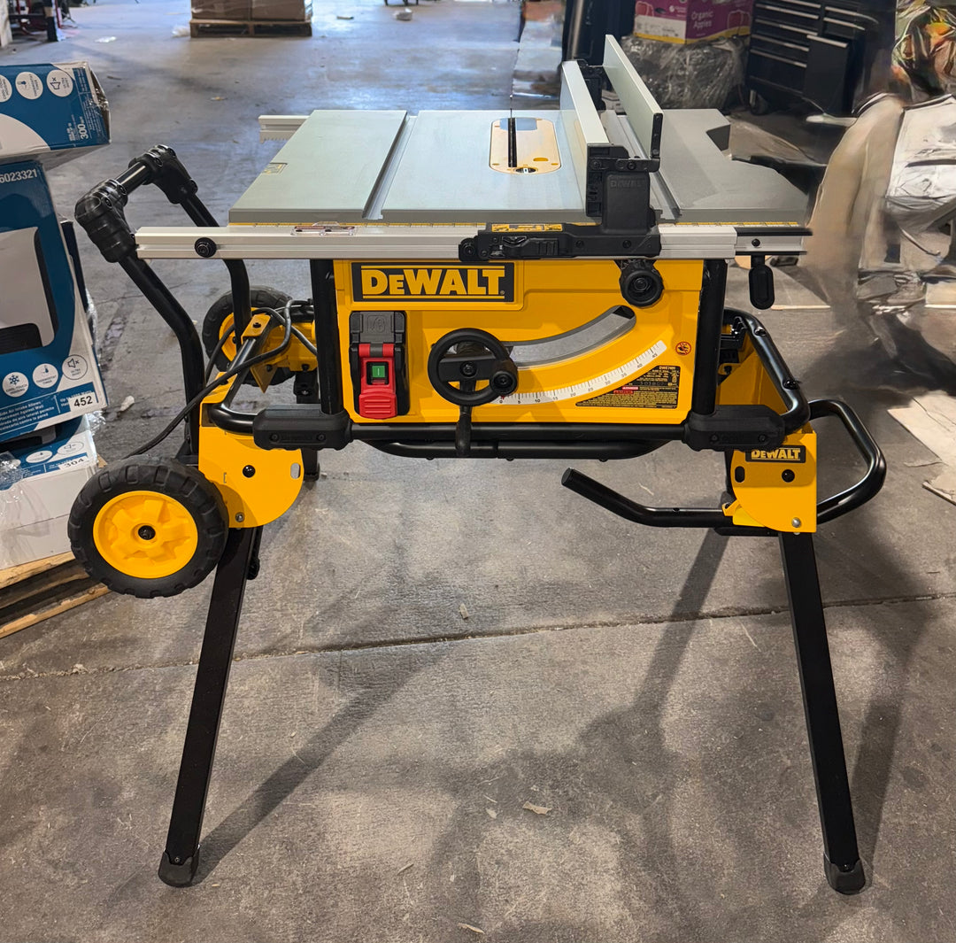 15 Amp Corded 10 in. Job Site Table Saw with Rolling Stand