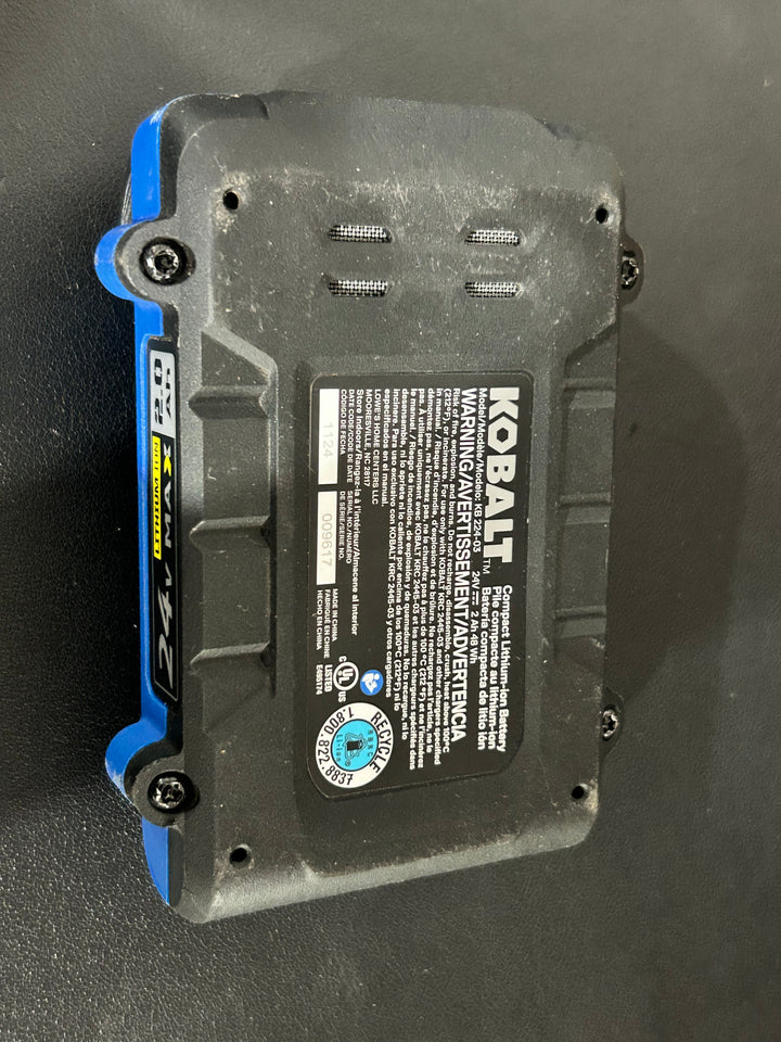 Kobalt 24 -Volt 1 -Pack Lithium ( 2 Ah Battery ) (used)