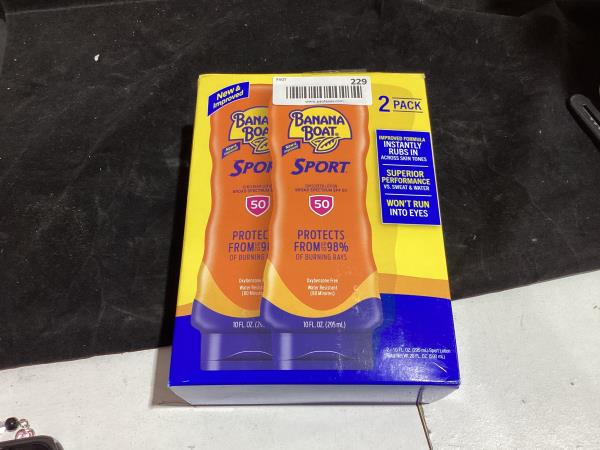 Lot # 229 Banana Boat Sport Ultra SPF50 Sunscreen Lotion