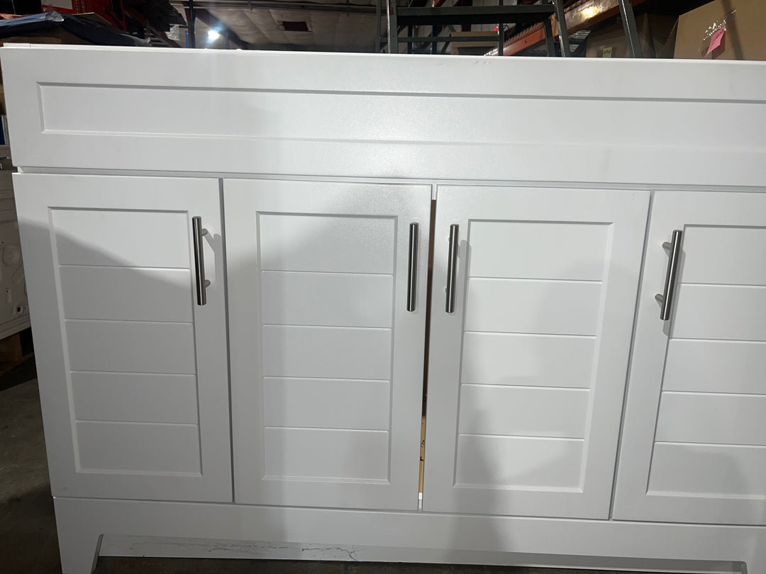 Style Selections Kirkman 48-in True White Single Sink Bathroom Vanity with White Cultured Marble Top(Dont List) (MP)