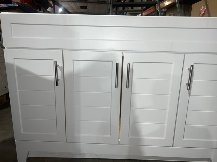 Style Selections Kirkman 48-in True White Single Sink Bathroom Vanity with White Cultured Marble Top(Dont List) (MP)