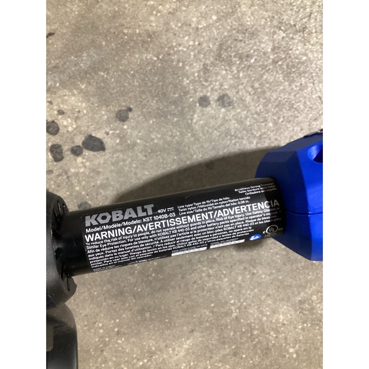 Lot # 1421 KOBALT 40V Brushless String Trimmer KST 1040B-03 - Cordless Electric, Blue