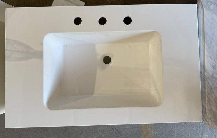 Style Selections Cauley 30-in True White Single Sink Bathroom Vanity (open box)